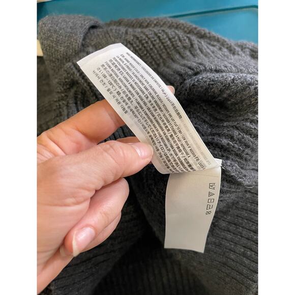 Abercrombie & Fitch Sweater Men's XL Shawl Collar Gray Long Sleeve - Picture 5 of 7